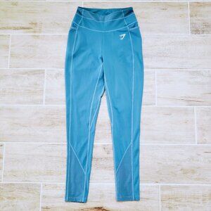 Gymshark Teal Compression Workout Leggings S